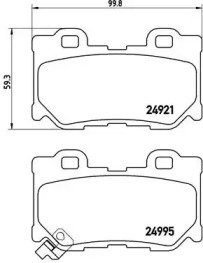 Комплект тормозных колодок (BREMBO: P 56 095)