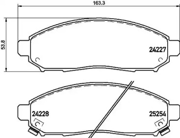 Комплект тормозных колодок (BREMBO: P 56 096)