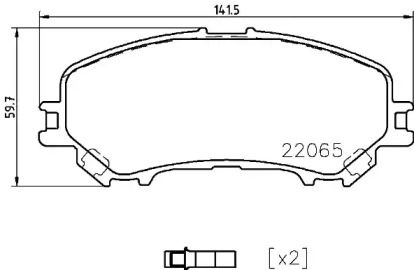 Комплект тормозных колодок (BREMBO: P 56 099)