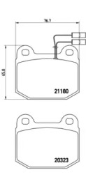 Комплект тормозных колодок (BREMBO: P 59 003)