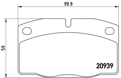 Комплект тормозных колодок (BREMBO: P 59 005)