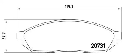 Комплект тормозных колодок (BREMBO: P 59 007)