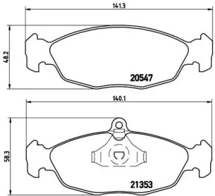 Комплект тормозных колодок (BREMBO: P 59 011)