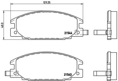 Комплект тормозных колодок (BREMBO: P 59 015)