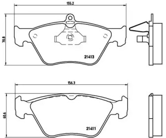 Комплект тормозных колодок (BREMBO: P 59 019)