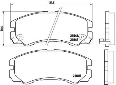 Комплект тормозных колодок (BREMBO: P 59 020)