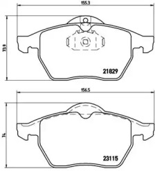 Комплект тормозных колодок (BREMBO: P 59 022)