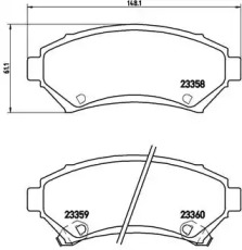 Комплект тормозных колодок (BREMBO: P 59 028)