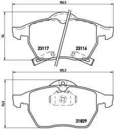 Комплект тормозных колодок (BREMBO: P 59 029)