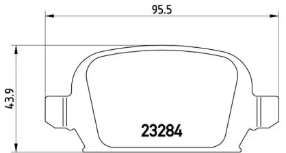 Комплект тормозных колодок (BREMBO: P 59 037)