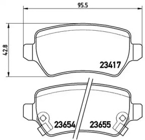 Комплект тормозных колодок (BREMBO: P 59 038)