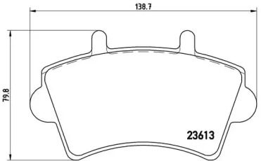 Комплект тормозных колодок (BREMBO: P 59 039)