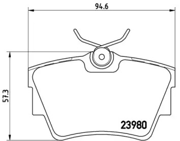 Комплект тормозных колодок (BREMBO: P 59 041)