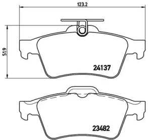 Комплект тормозных колодок (BREMBO: P 59 042)