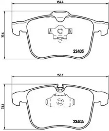 Комплект тормозных колодок (BREMBO: P 59 046)