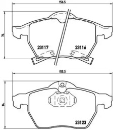 Комплект тормозных колодок (BREMBO: P 59 048)