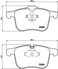 Комплект тормозных колодок (BREMBO: P 59 049)