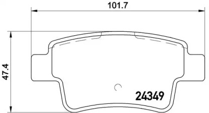 Комплект тормозных колодок (BREMBO: P 59 057)