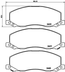 Комплект тормозных колодок (BREMBO: P 59 058)