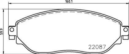 Комплект тормозных колодок (BREMBO: P 59 082)