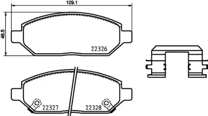 Комплект тормозных колодок (BREMBO: P 59 088)