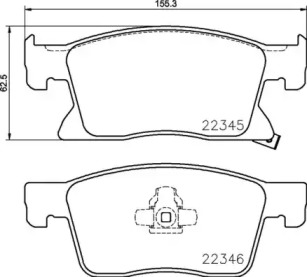 Комплект тормозных колодок (BREMBO: P 59 091)