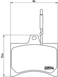 Комплект тормозных колодок (BREMBO: P 61 007)