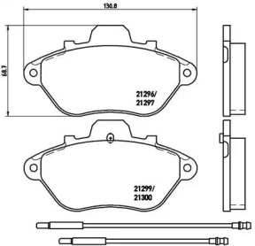 Комплект тормозных колодок (BREMBO: P 61 036)