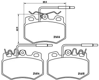 Комплект тормозных колодок (BREMBO: P 61 041)