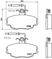 Комплект тормозных колодок (BREMBO: P 61 043)