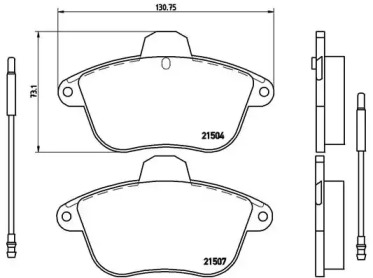 Комплект тормозных колодок (BREMBO: P 61 046)