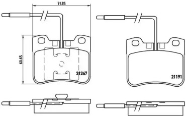 Комплект тормозных колодок (BREMBO: P 61 047)