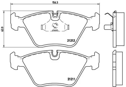 Комплект тормозных колодок (BREMBO: P 61 049)