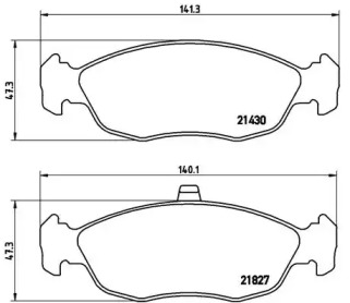 Комплект тормозных колодок (BREMBO: P 61 051)