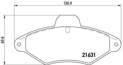 Комплект тормозных колодок (BREMBO: P 61 052)