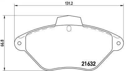 Комплект тормозных колодок (BREMBO: P 61 053)