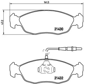 Комплект тормозных колодок (BREMBO: P 61 054)