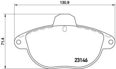 Комплект тормозных колодок (BREMBO: P 61 055)