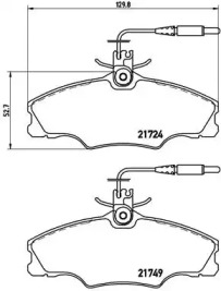 Комплект тормозных колодок (BREMBO: P 61 056)