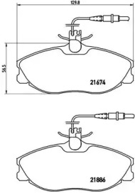 Комплект тормозных колодок (BREMBO: P 61 057)