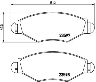 Комплект тормозных колодок (BREMBO: P 61 063)