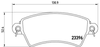 Комплект тормозных колодок (BREMBO: P 61 065)