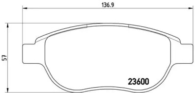 Комплект тормозных колодок (BREMBO: P 61 068)