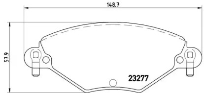 Комплект тормозных колодок (BREMBO: P 61 071)