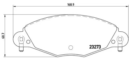 Комплект тормозных колодок (BREMBO: P 61 072)