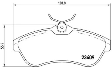 Комплект тормозных колодок (BREMBO: P 61 075)