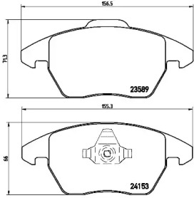 Комплект тормозных колодок (BREMBO: P 61 076)