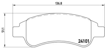 Комплект тормозных колодок (BREMBO: P 61 082)