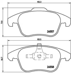 Комплект тормозных колодок (BREMBO: P 61 086)