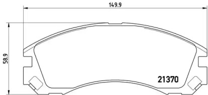 Комплект тормозных колодок (BREMBO: P 61 089)